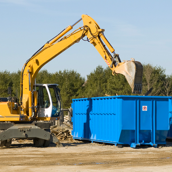 what size residential dumpster rentals are available in B and E Texas